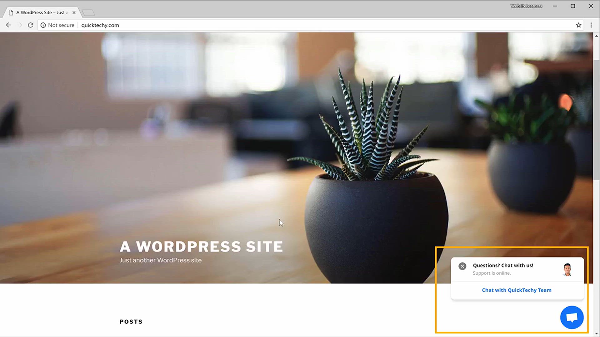 'Video thumbnail for How to Add Live Chat to a Wordpress Website'