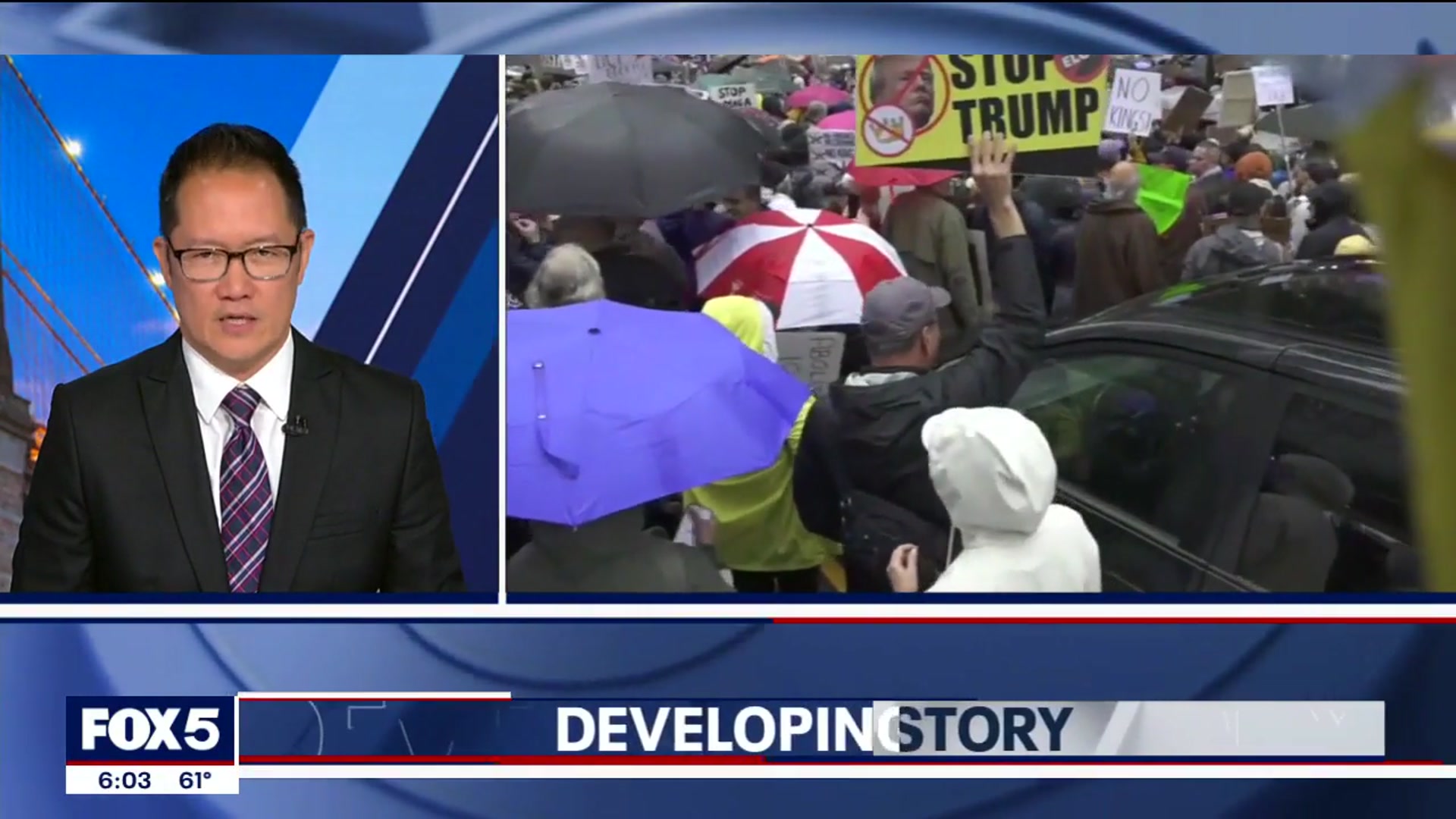 'Video thumbnail for 'No Kings' anti-Trump protests in NYC'