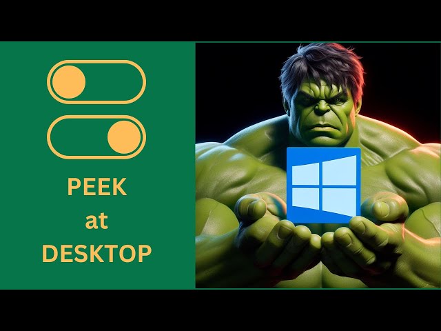 'Video thumbnail for How to Enable or Disable Peek at Desktop on Windows 10 | GearUpWindows Tutorial'