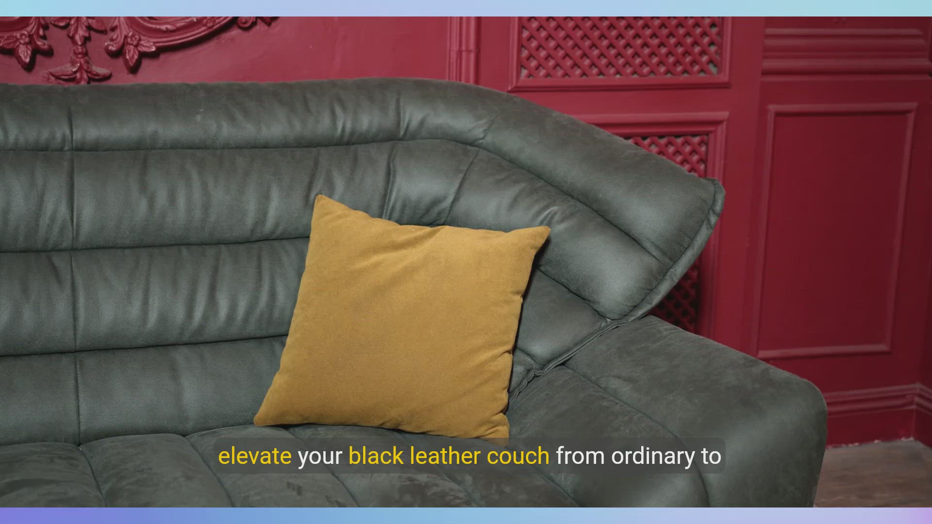'Video thumbnail for 10 Creative Throw Pillow Ideas for Your Black Leather Couch'