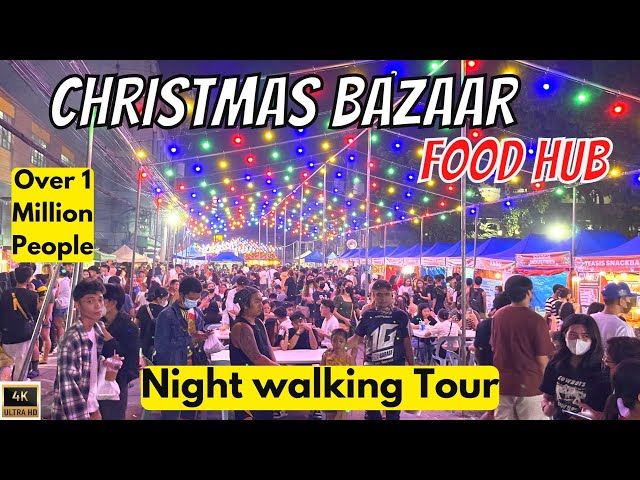 Video thumbnail for CHRISTMAS BAZAAR | FOOD HUB | STREET FOOD | NIGHT WALKING TOUR IN VALENZUELA CITY PHILIPPINES [4K]