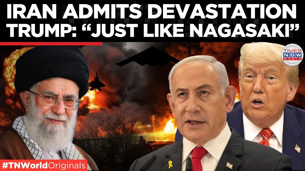 'Video thumbnail for Iran Admits Nuclear Damage As Iaea Locked Out, Trump Compares Strikes To WWII| Times Now World'