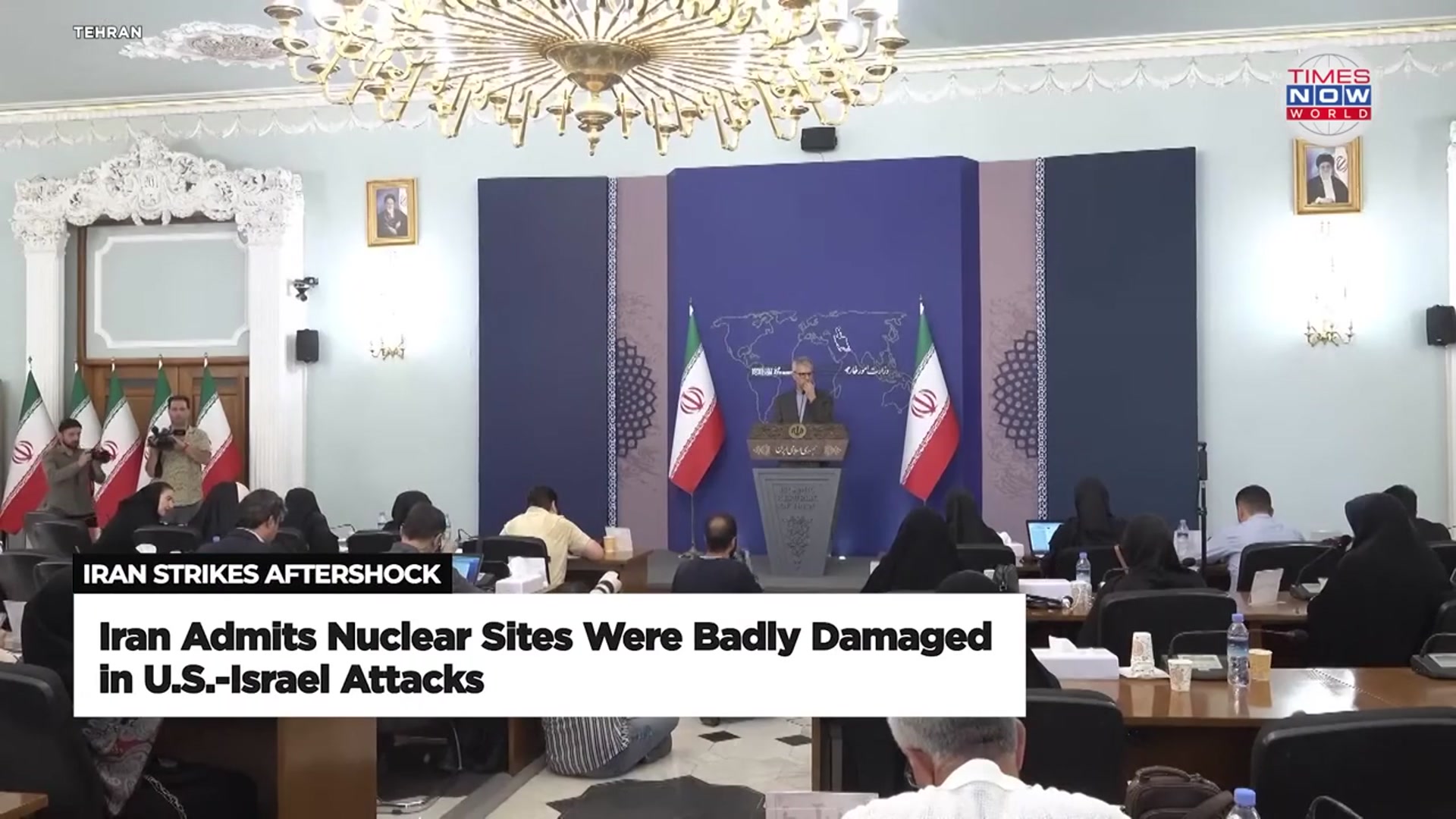 'Video thumbnail for Iran Admits Nuclear Damage As Iaea Locked Out, Trump Compares Strikes To WWII| Times Now World'