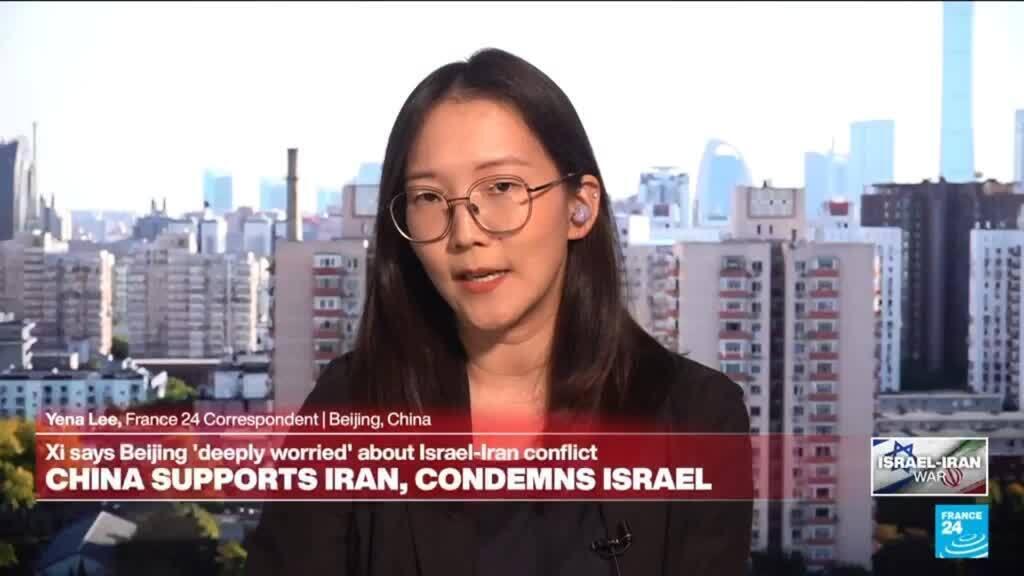 'Video thumbnail for China supports Iran, condemns Israel'