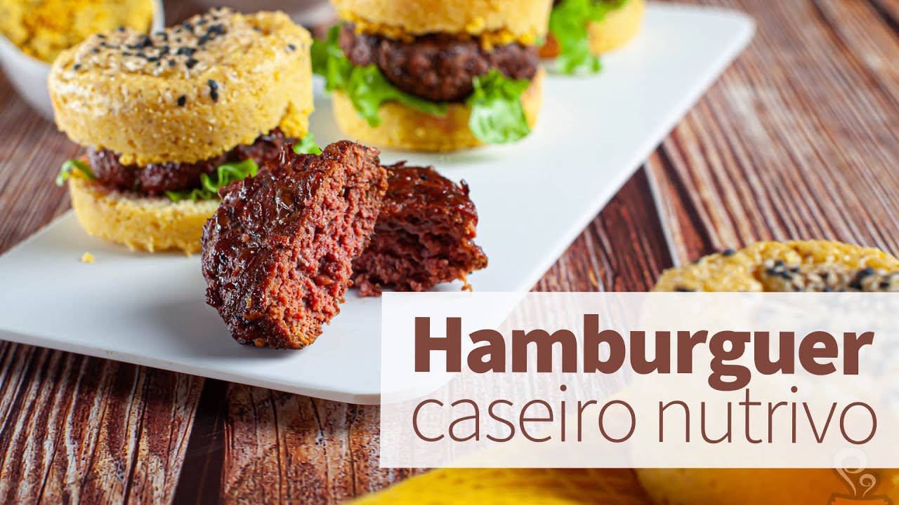 'Video thumbnail for HAMBÚRGUER SUPER NUTRITIVO - receita fácil e muito SAUDÁVEL!'