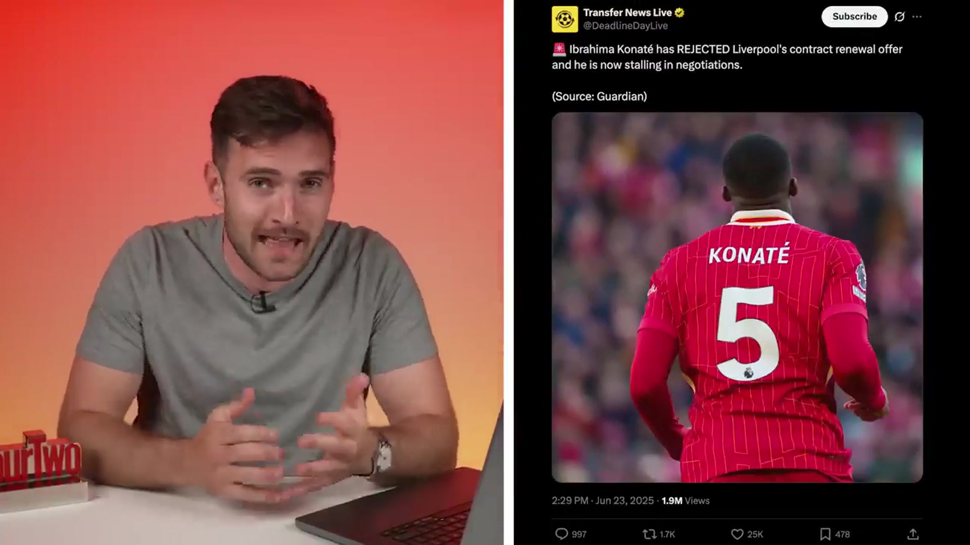 'Video thumbnail for Reacting To Konate’s Liverpool REJECTION, Pogba’s NEW Club & More!'