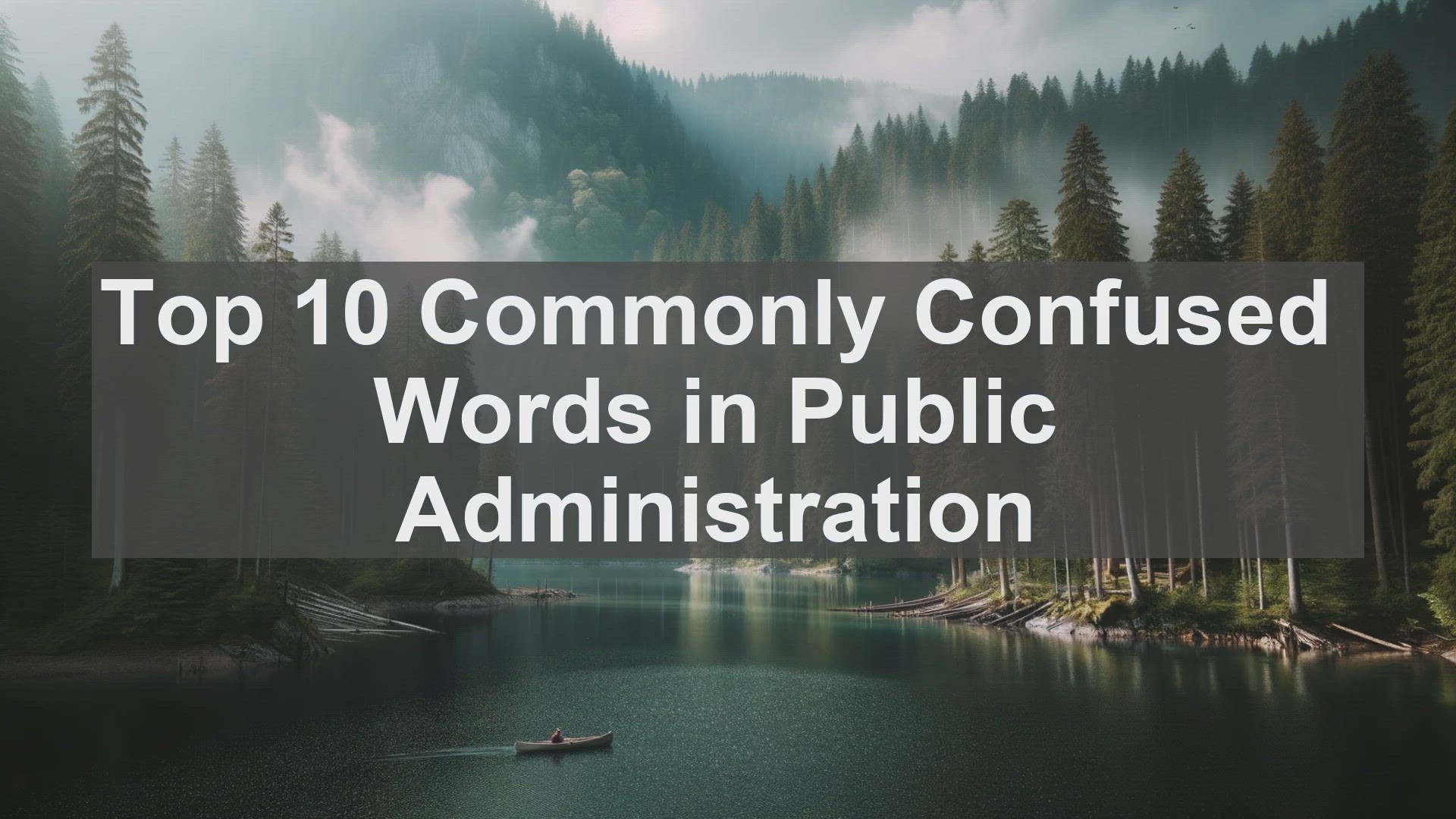 'Video thumbnail for Top 10 Commonly Confused Words in Public Administration'