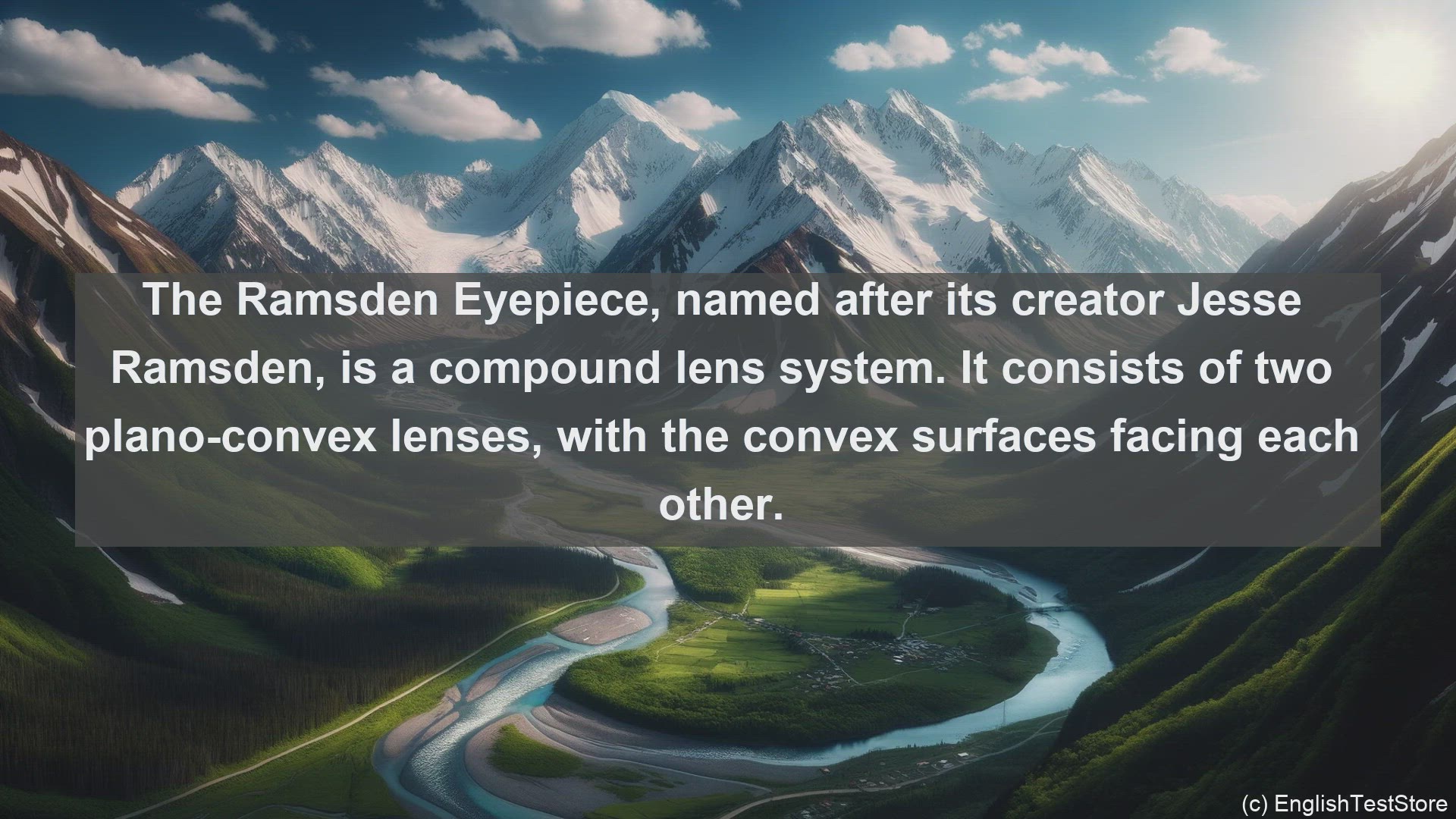 'Video thumbnail for Ramsden eyepiece in science  definition and examples'