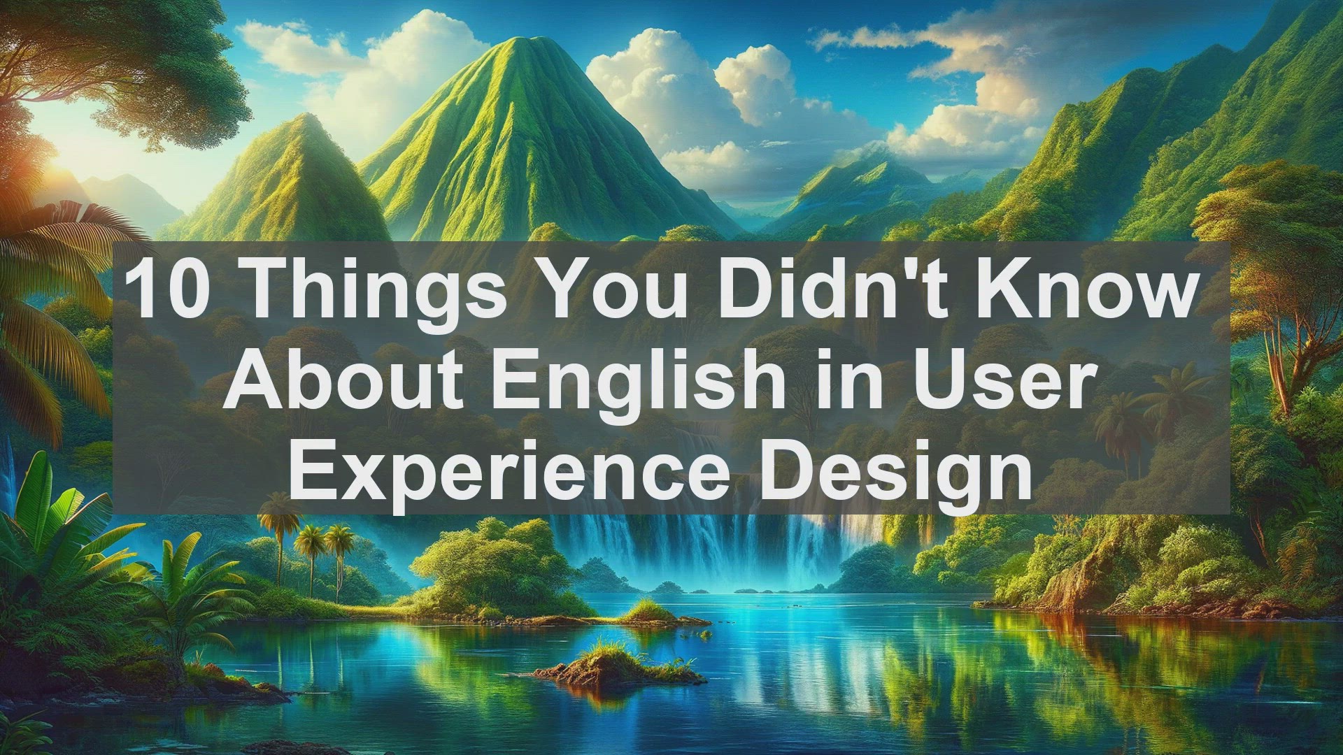 'Video thumbnail for 10 Things You Didn't Know About English in User Experience Design '