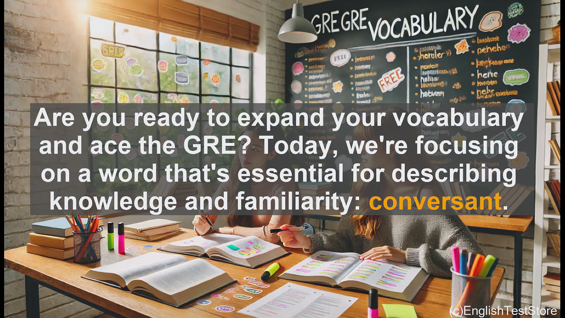 'Video thumbnail for GRE Vocabulary Lesson: Expand Your Vocabulary - Mastering the Word 'Conversant''