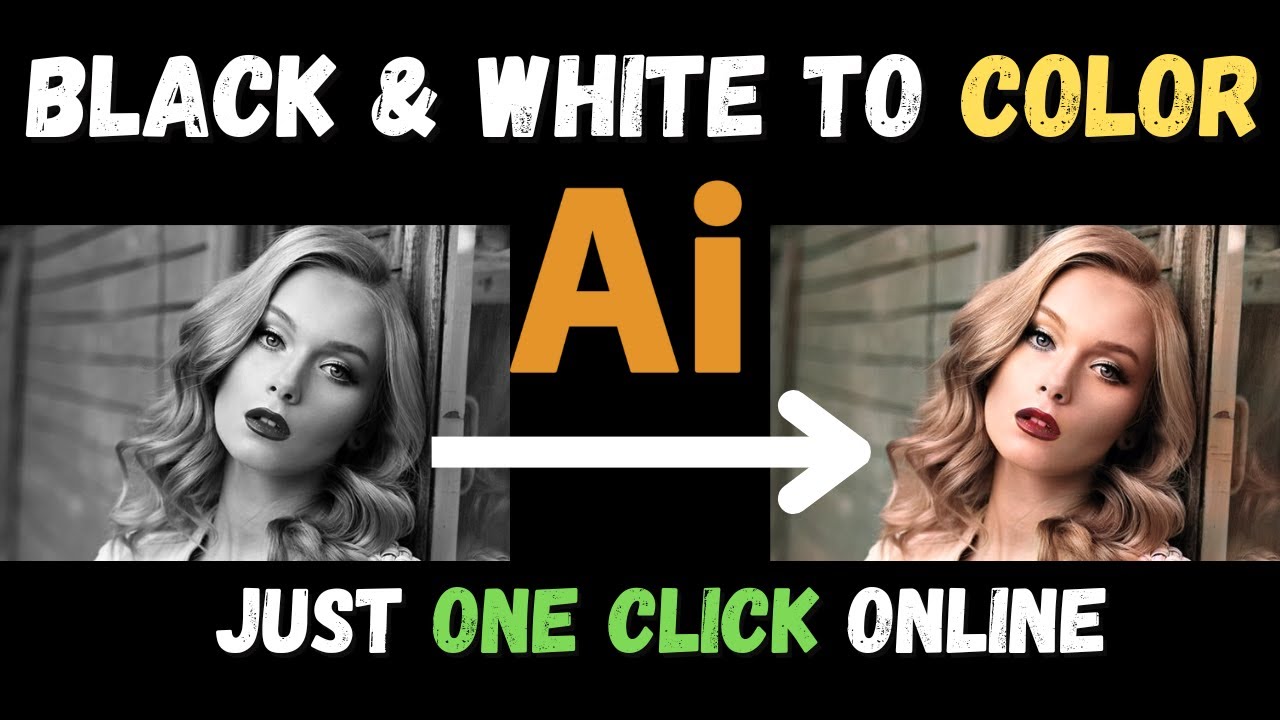 Video thumbnail for Black and White Photos to Color | Using AI in 1 Click Online.