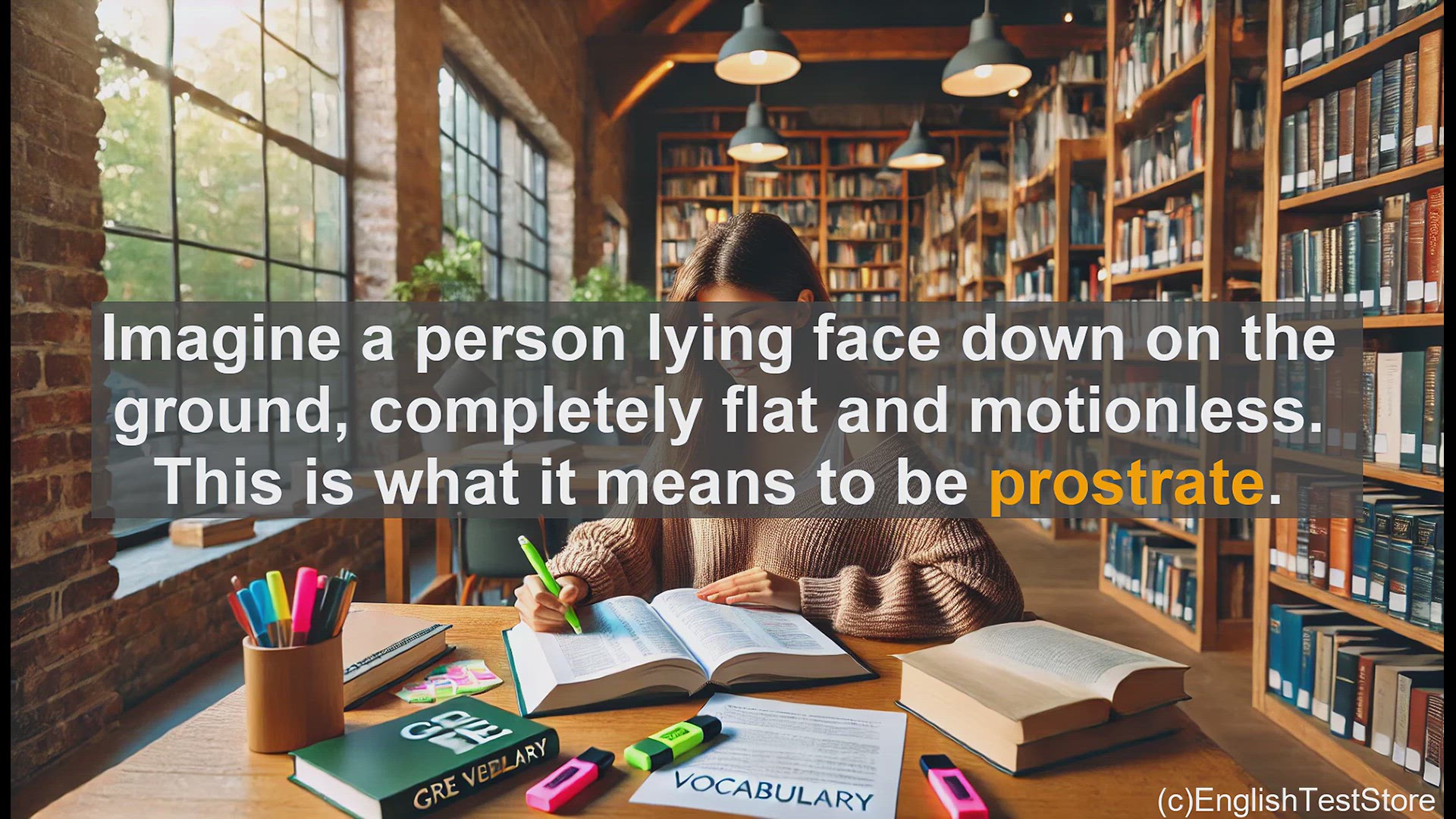 'Video thumbnail for GRE Vocabulary Lesson: Exploring the Powerful Word 'Prostrate''