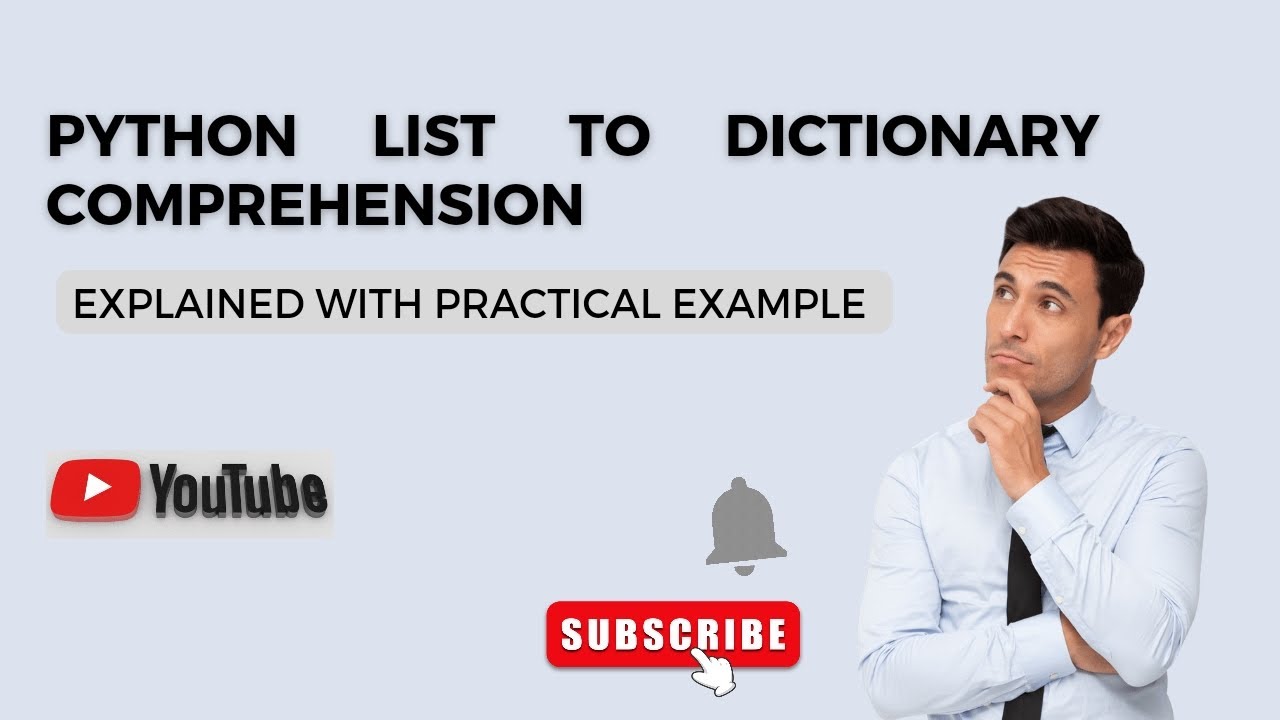 'Video thumbnail for Python List to Dictionary Comprehension - Python Tutorial'