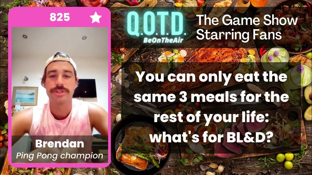 Video thumbnail for Our Favorite Answers: Brendan could eat bacon, chicken parm, and more for the rest of his life!