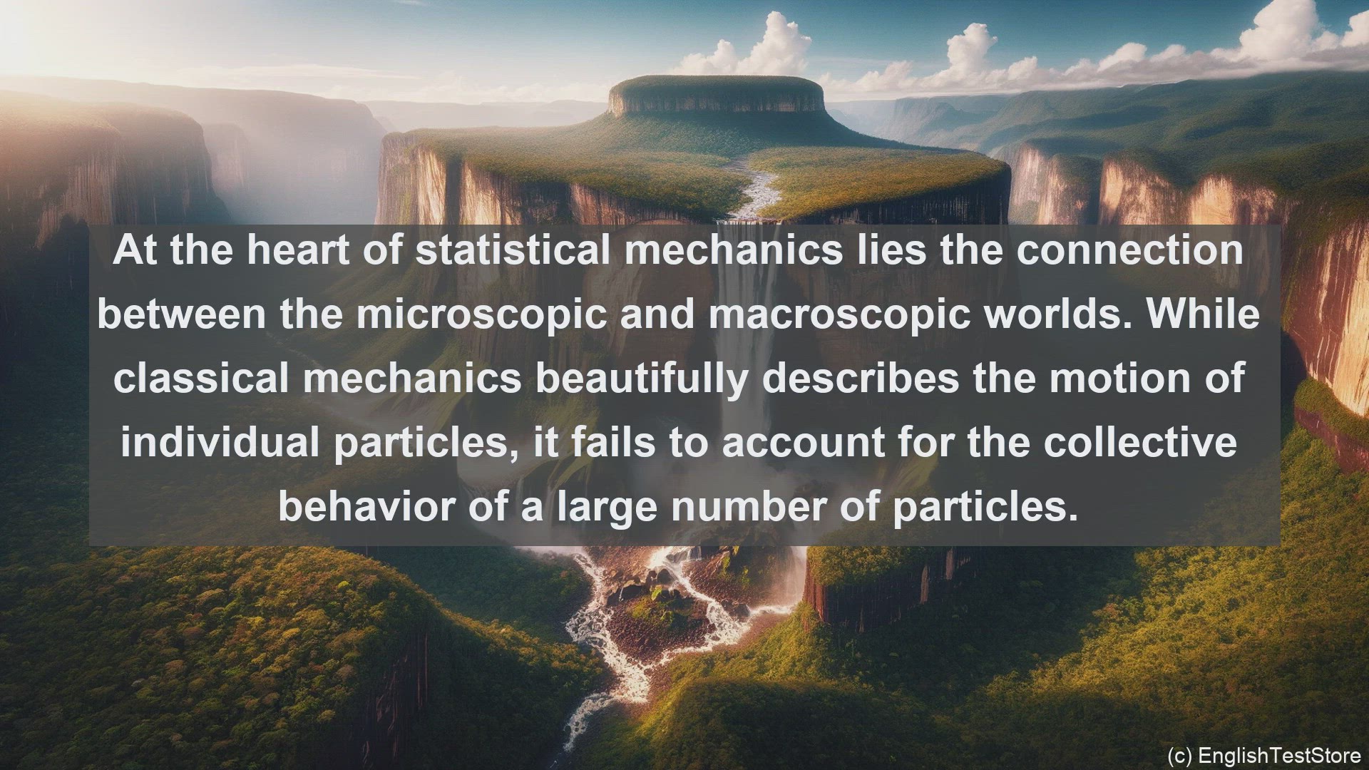 'Video thumbnail for Statistical mechanics in science  definition and examples'