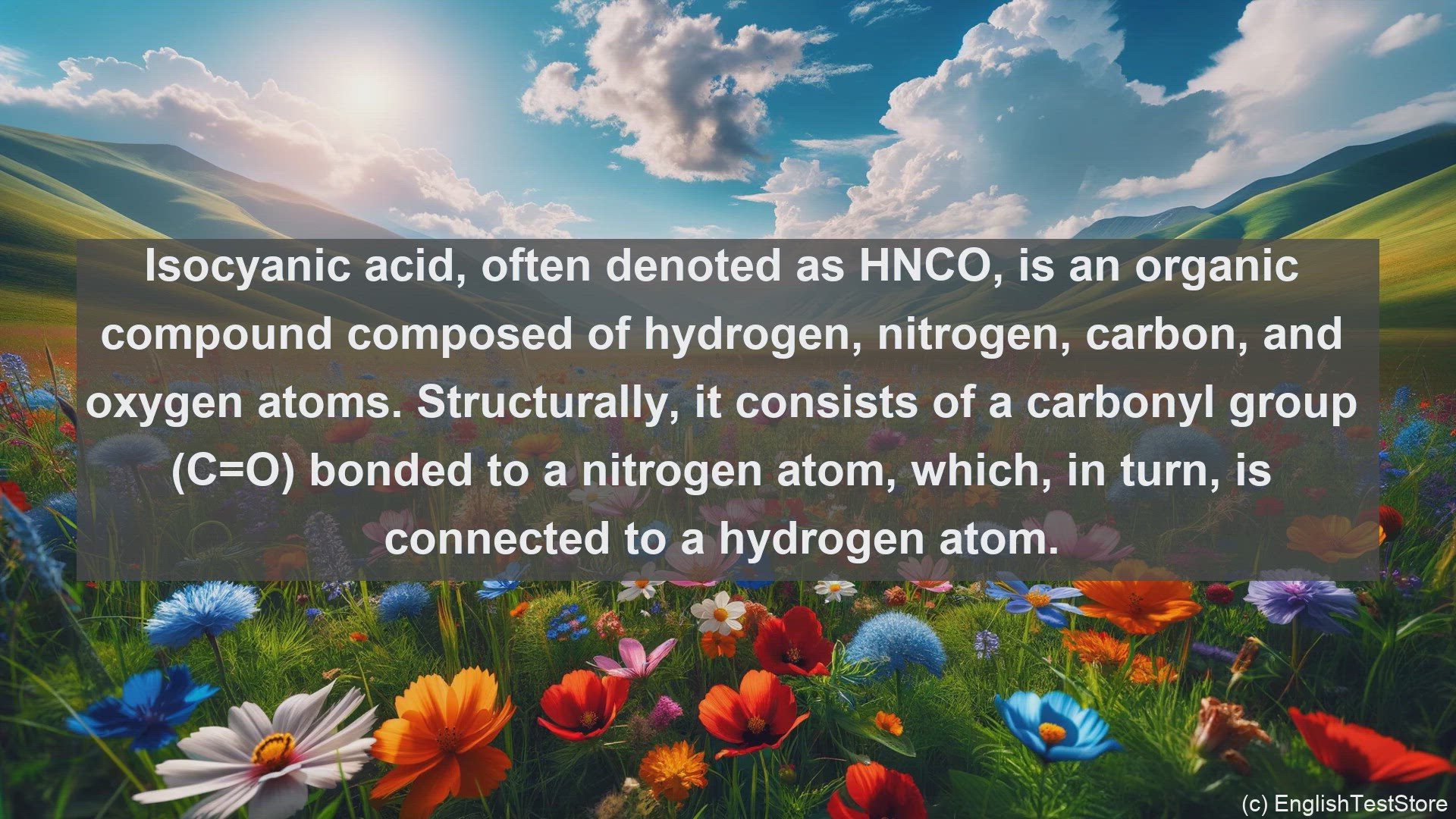 'Video thumbnail for Isocyanic acid in science  definition and examples'
