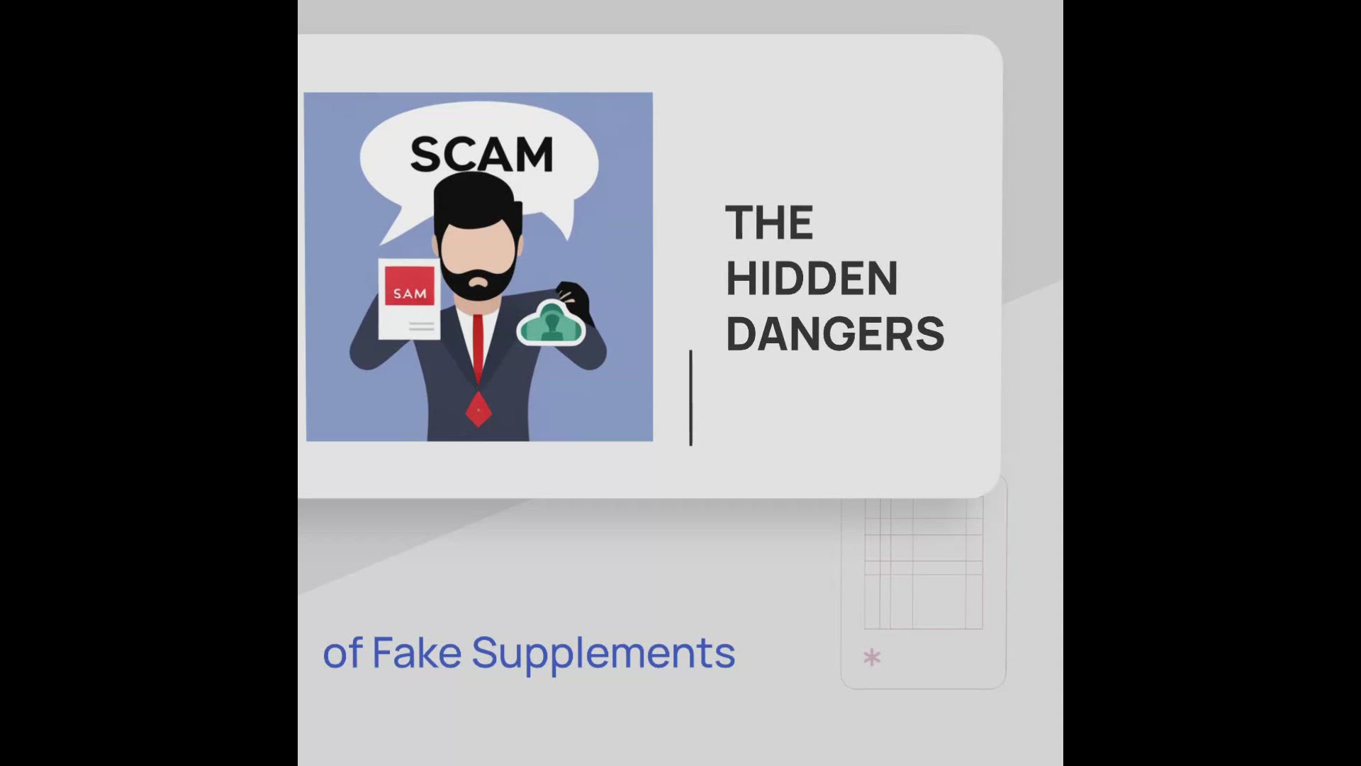 'Video thumbnail for Beware of Fake Supplements'