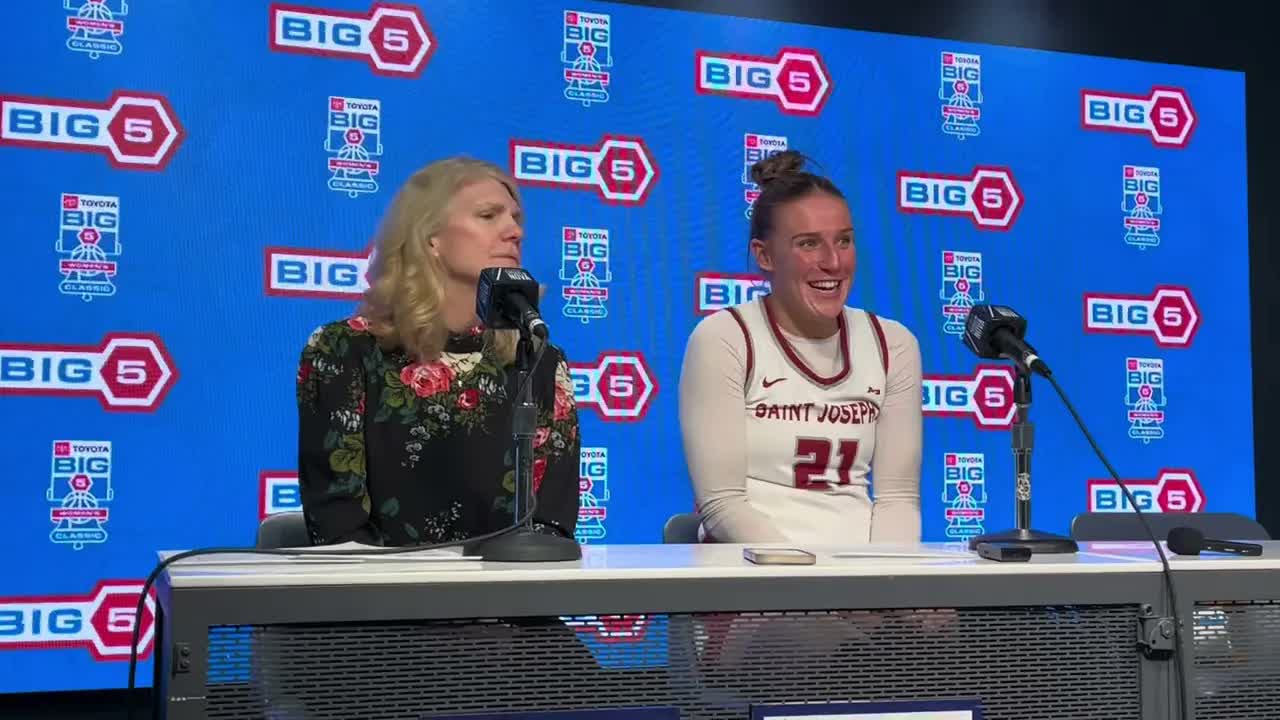 'Video thumbnail for stream punk sports: st joseph's hawks defeat drexel dragons in big 5 classic, cindy griffin & mackenzie smith postgame'