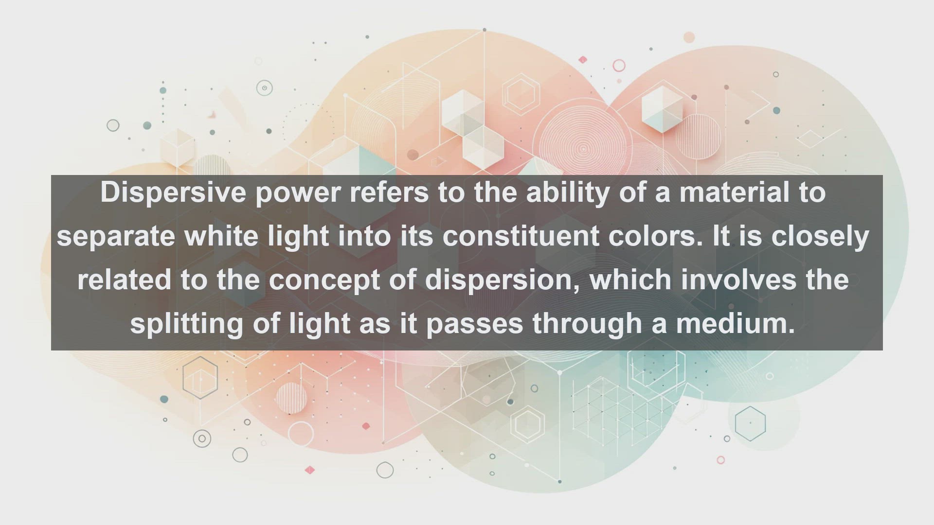 'Video thumbnail for Dispersive power in science  definition and examples'