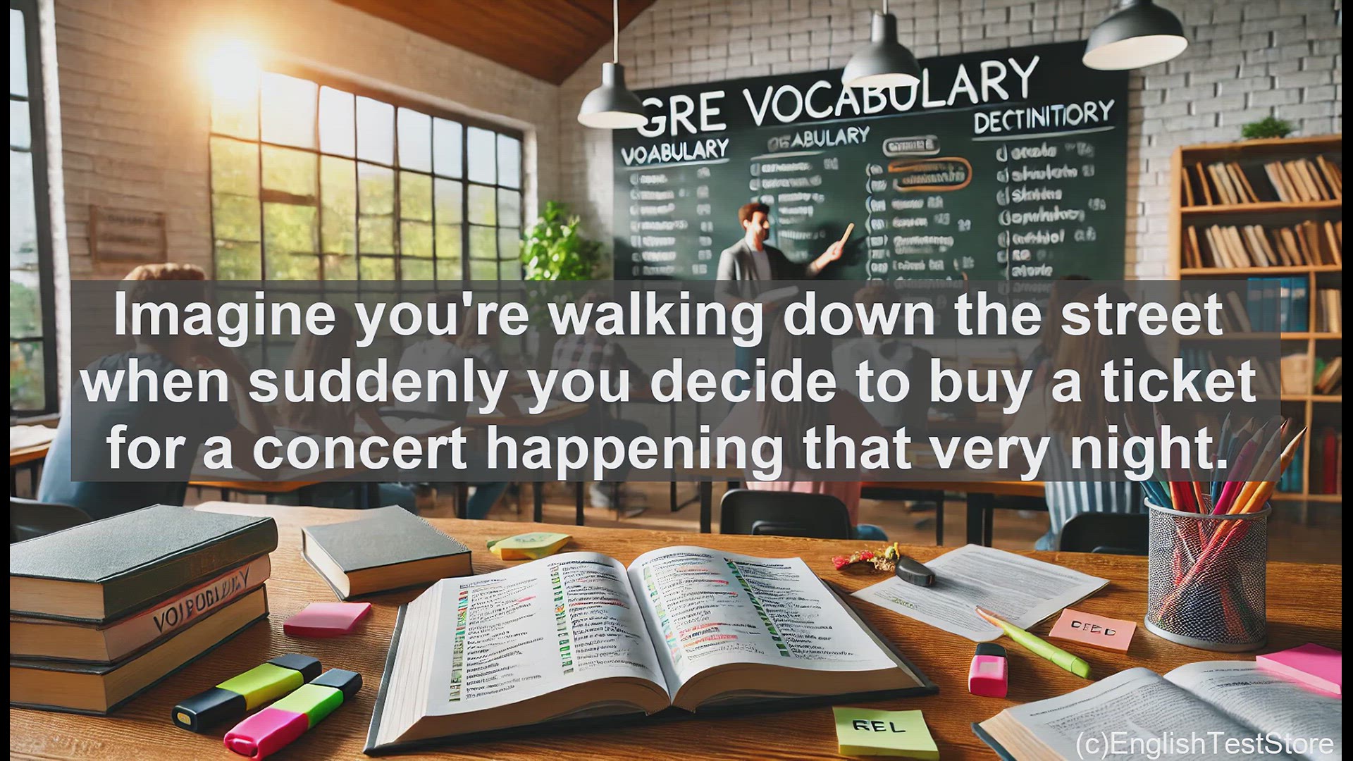 'Video thumbnail for GRE Vocabulary Lesson: Embracing the Thrill of Spontaneity'