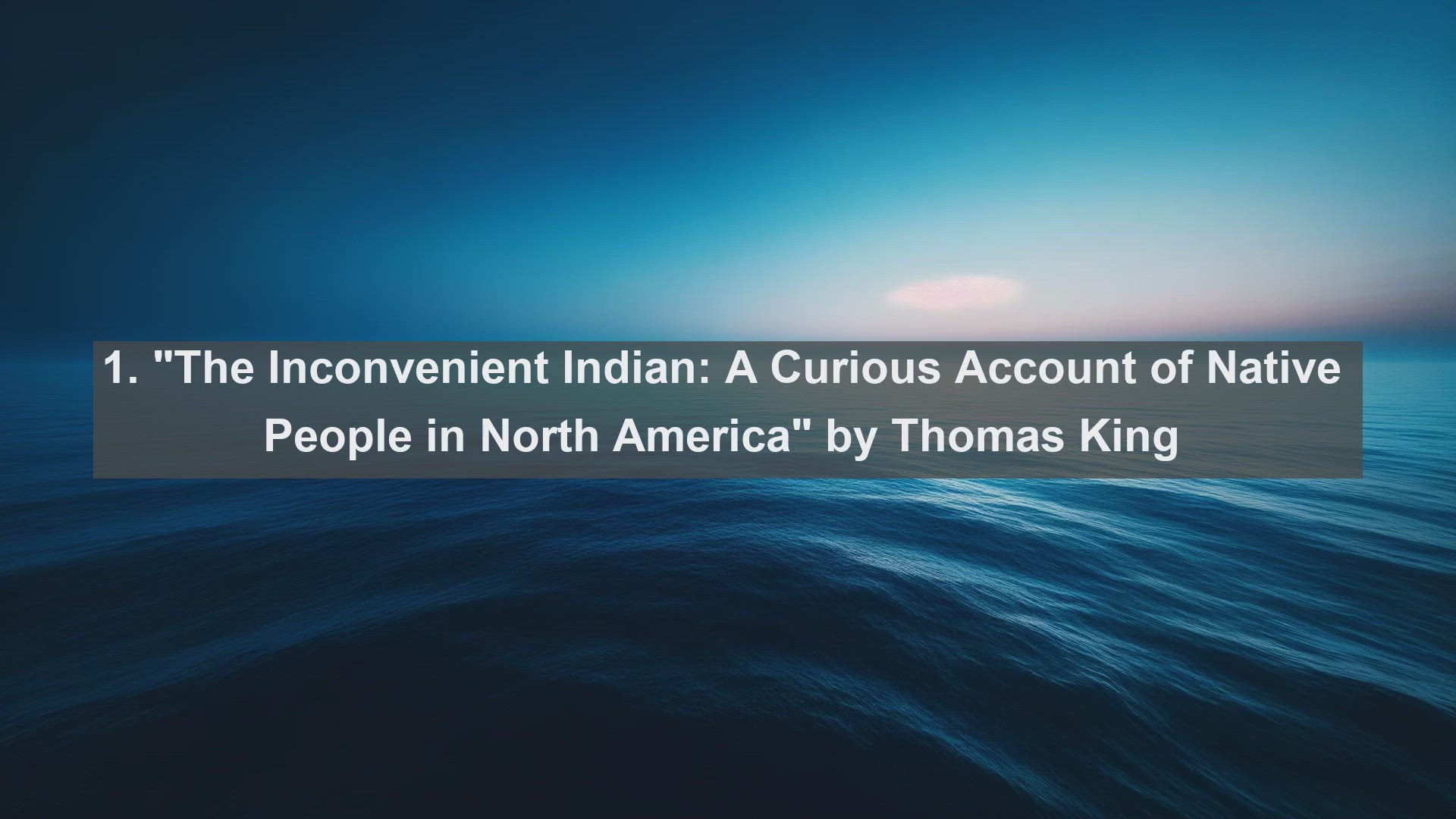 'Video thumbnail for Top 10 Canadian Indigenous Novels'