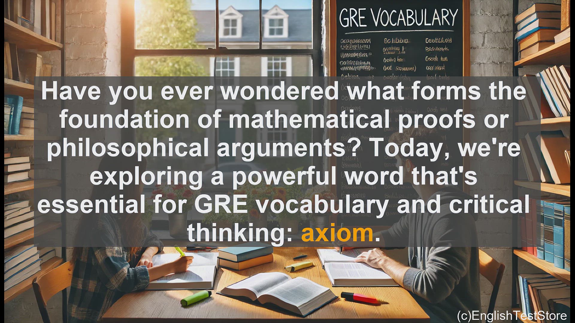 'Video thumbnail for GRE Vocabulary Lesson: Exploring the Power of Axioms - Essential for GRE Vocabulary and Critical Thinking'