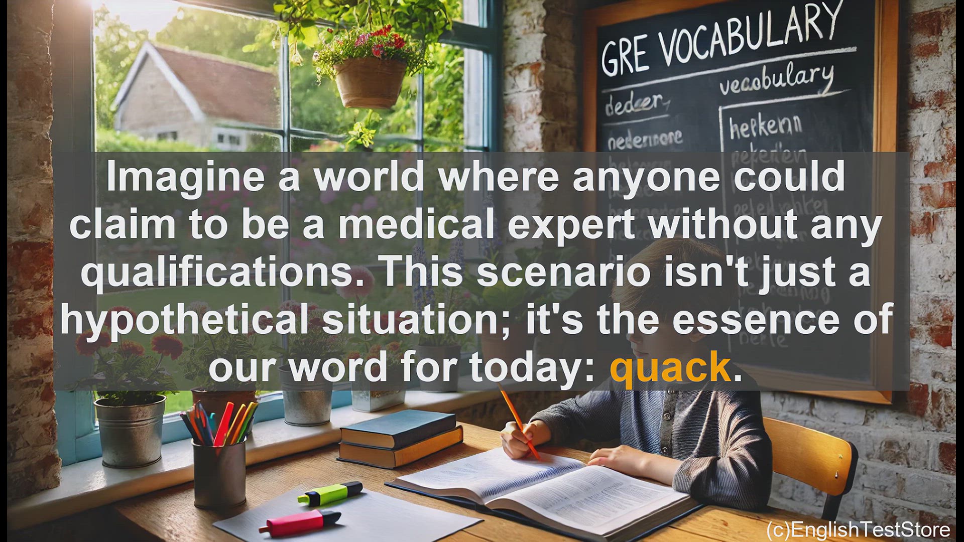'Video thumbnail for GRE Vocabulary Lesson: Exposing Quacks - The Dangers of Unqualified Medical Experts'