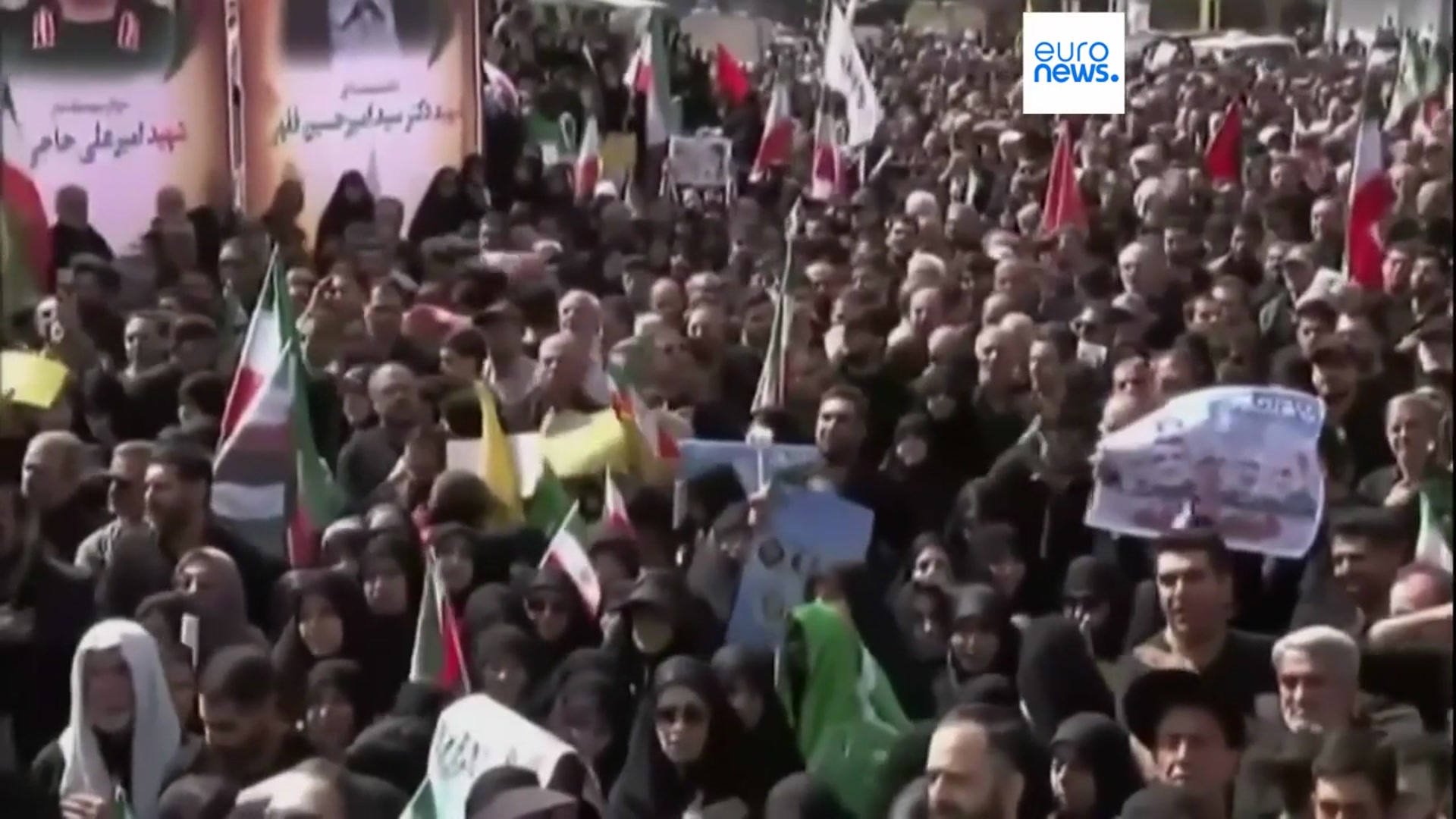 'Video thumbnail for Iran holds state funeral for military leaders and nuclear scientists killed in Israel conflict'