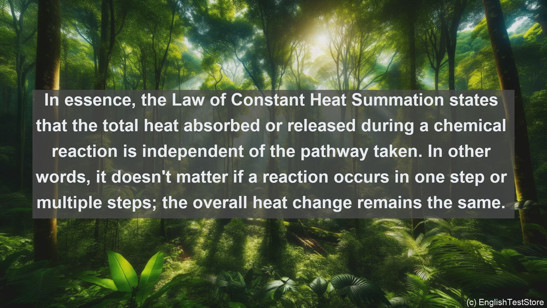 'Video thumbnail for Law of constant heat summation in science  definition and examples'