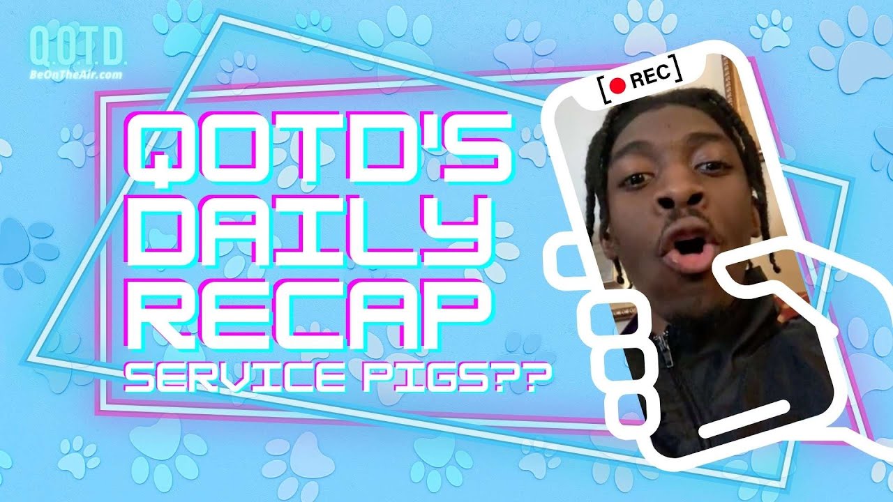 Video thumbnail for QOTD's Daily Recap: Service Animals on Planes! | Watch, vote, record, Be On the Air!