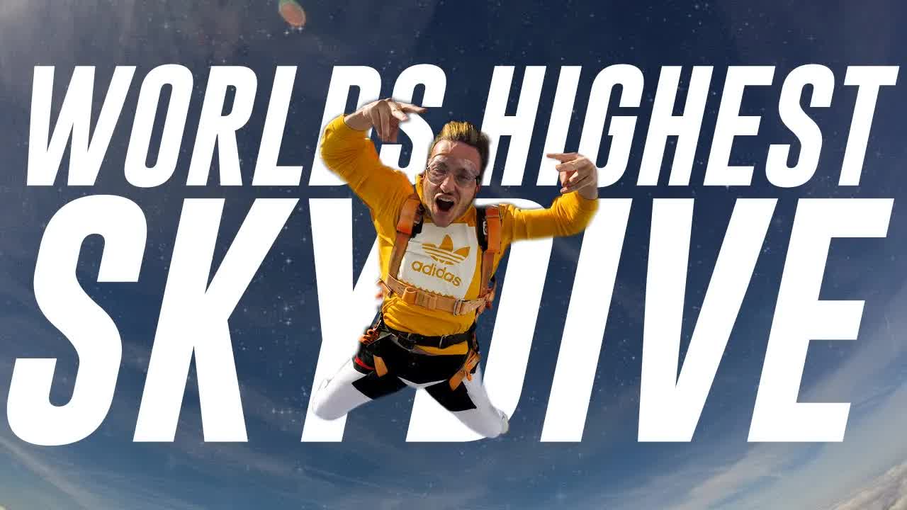 Video thumbnail for FrenchieFries: world's highest skydive! surprising my assistant in florida