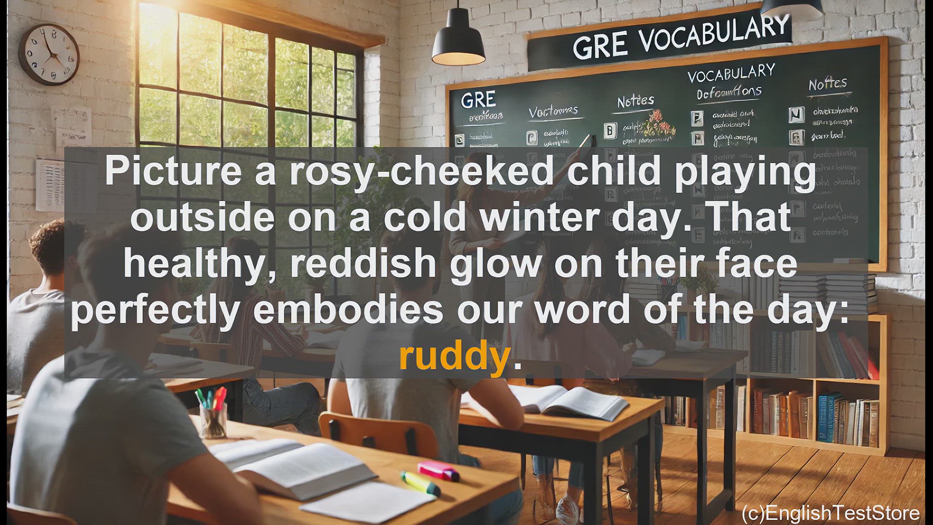 'Video thumbnail for GRE Vocabulary Lesson: Exploring the Vibrant Hues of Ruddy'