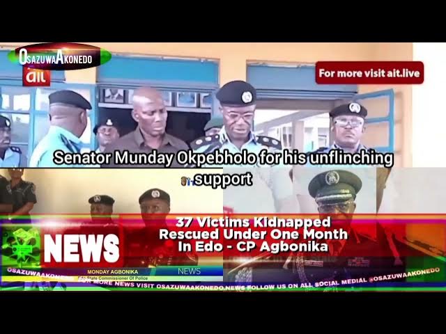 'Video thumbnail for 37 Victims Kidnapped Rescued Under One Month In Edo - CP Agbonika'