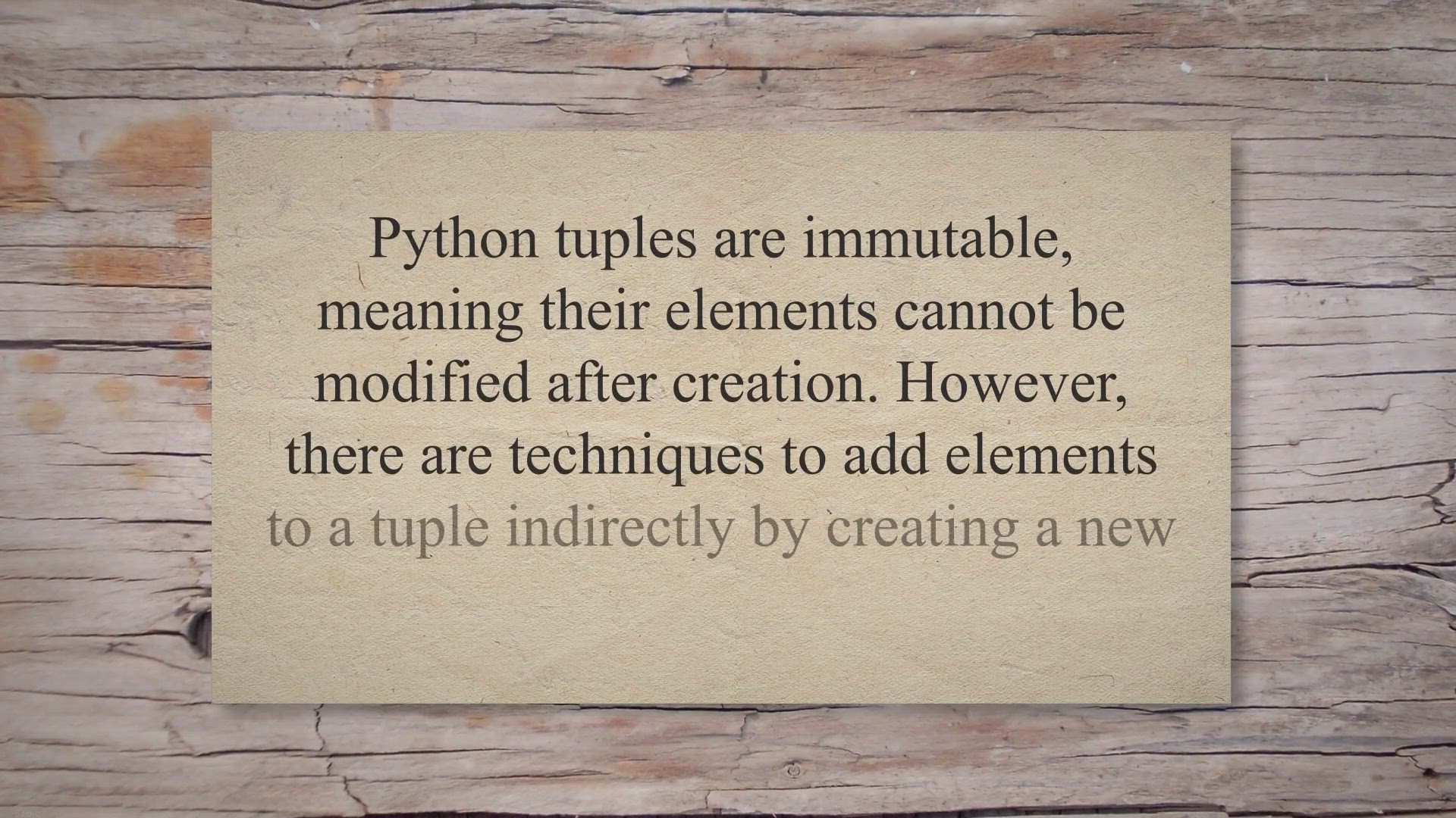 'Video thumbnail for How to Add Elements in Python Tuple? Practical Code Examples'
