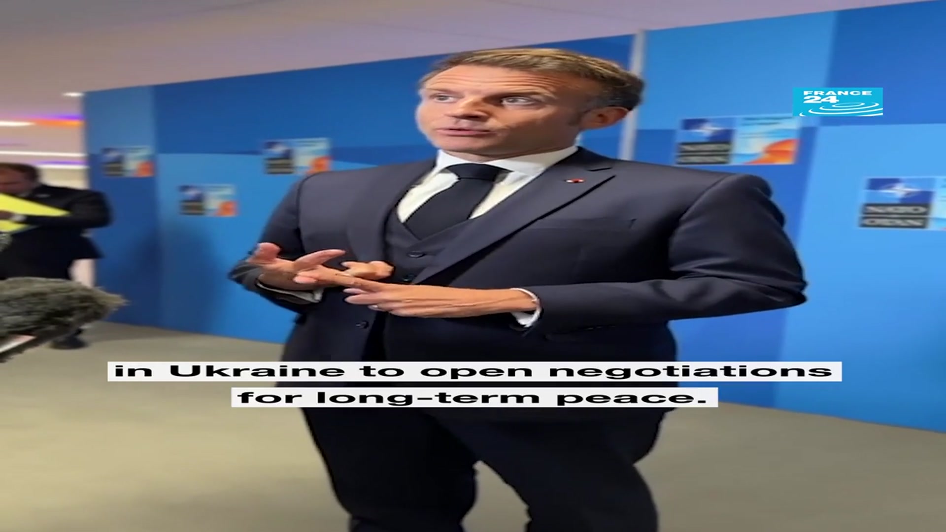 'Video thumbnail for French President Macron for 'three ceasefires''