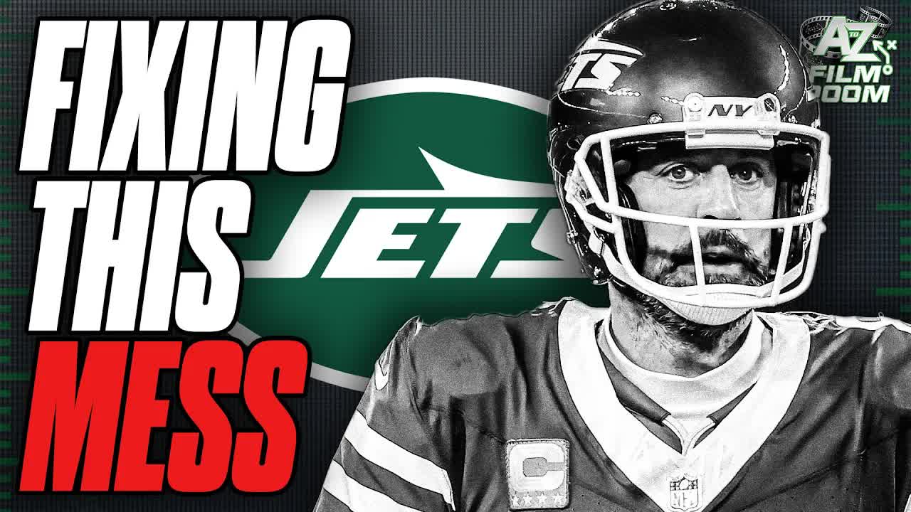 'Video thumbnail for a to z sports film room: jets' qb draft strategy: navigating the aaron rodgers fallout'