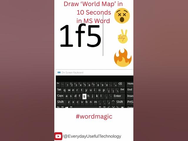 Video thumbnail for How to draw World Map Symbol/emoji using MS Word Document #tricks #emoji #worldmap