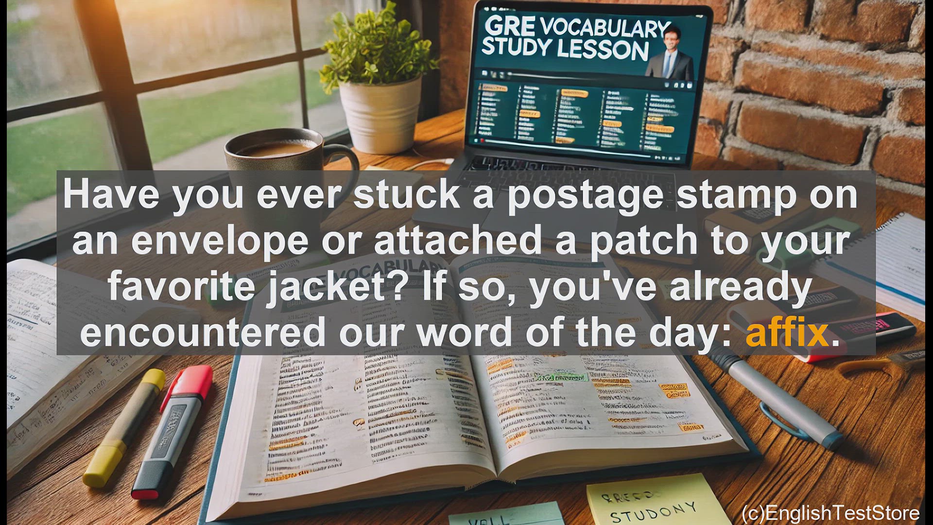 'Video thumbnail for GRE Vocabulary Lesson: Affix - Attaching and Linguistic Elements'