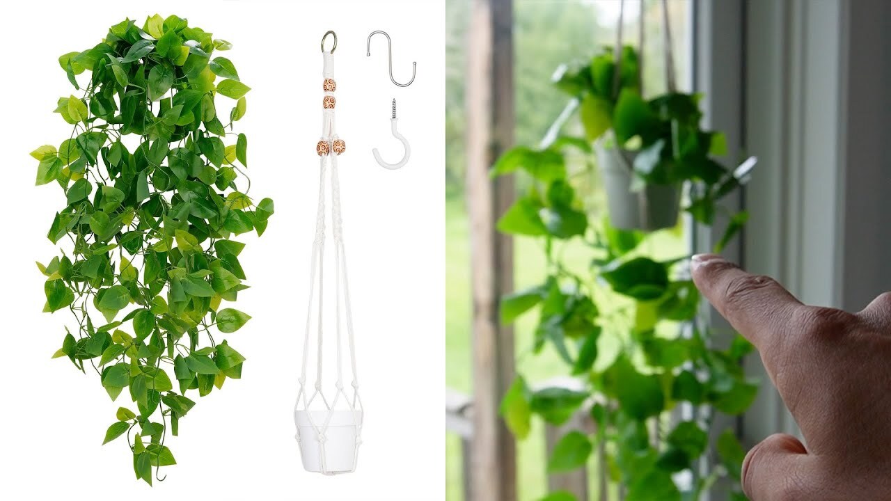 'Video thumbnail for BLEUM CADE Fake Hanging Plants Kit Review'