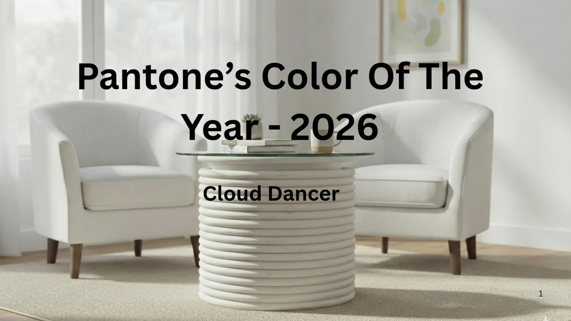 Video thumbnail for Pantone's Color of The Year - 2026 - Cloud Dancer