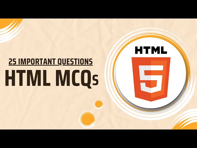 'Video thumbnail for HTML MCQs | Top 25 HTML Questions and Answers | Javatpoint'