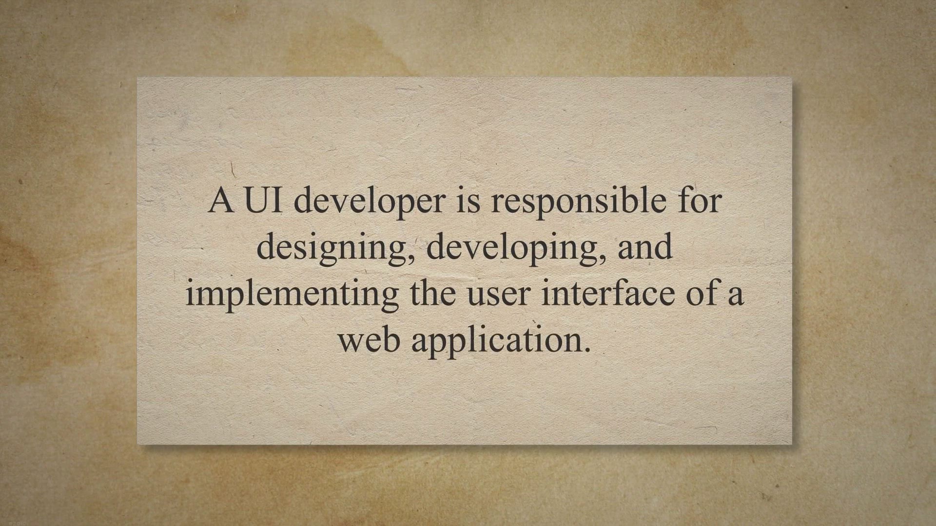 'Video thumbnail for Unveiling the Role of a UI Developer: Essential Skills and Technical Tools for Modern Web Development'
