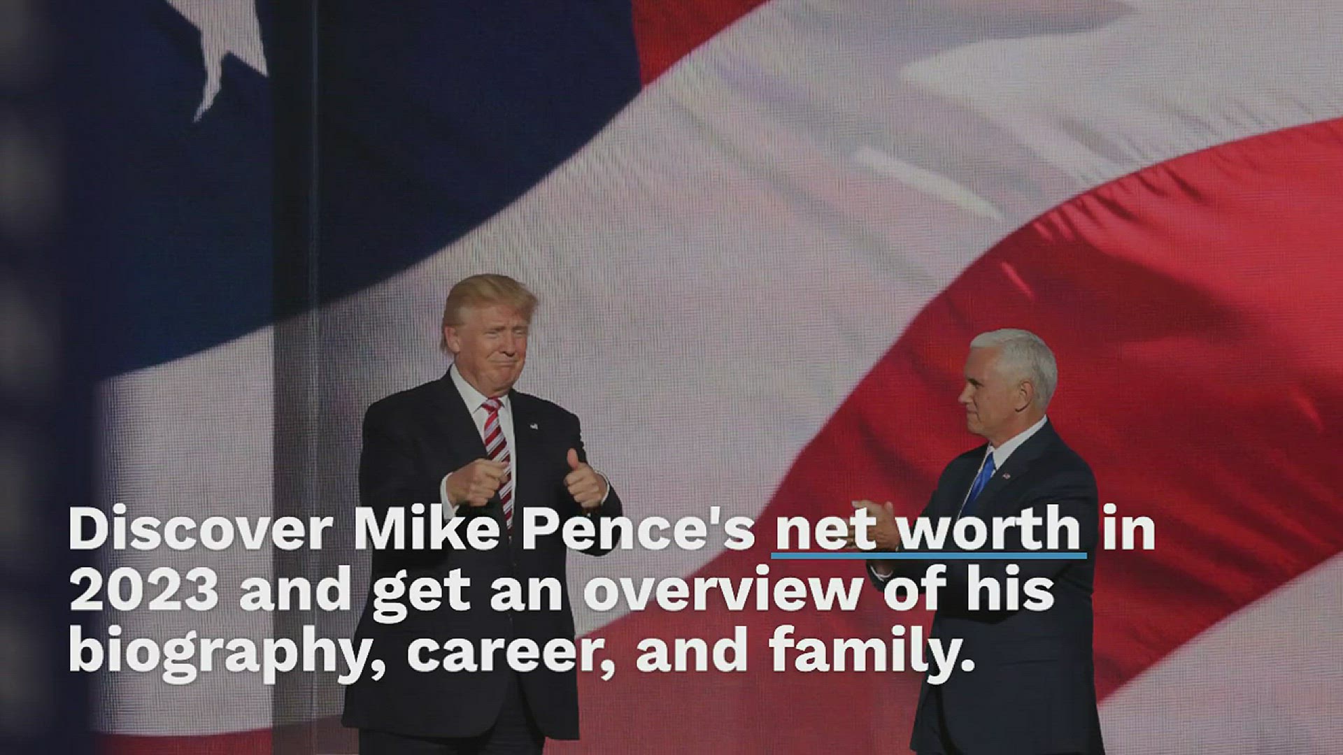 'Video thumbnail for Mike Pence Net Worth 2023'