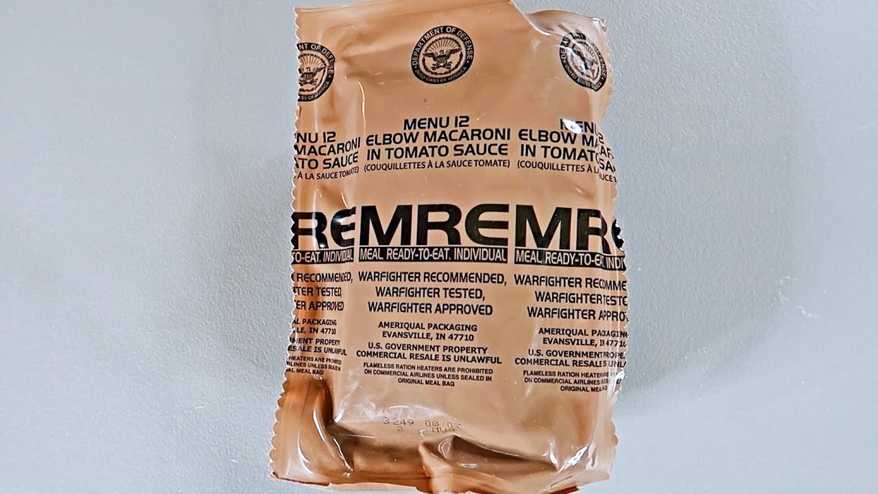 'Video thumbnail for Testing 2024 US Army MRE (Meal Ready To Eat) Menu 12 Taste Test'