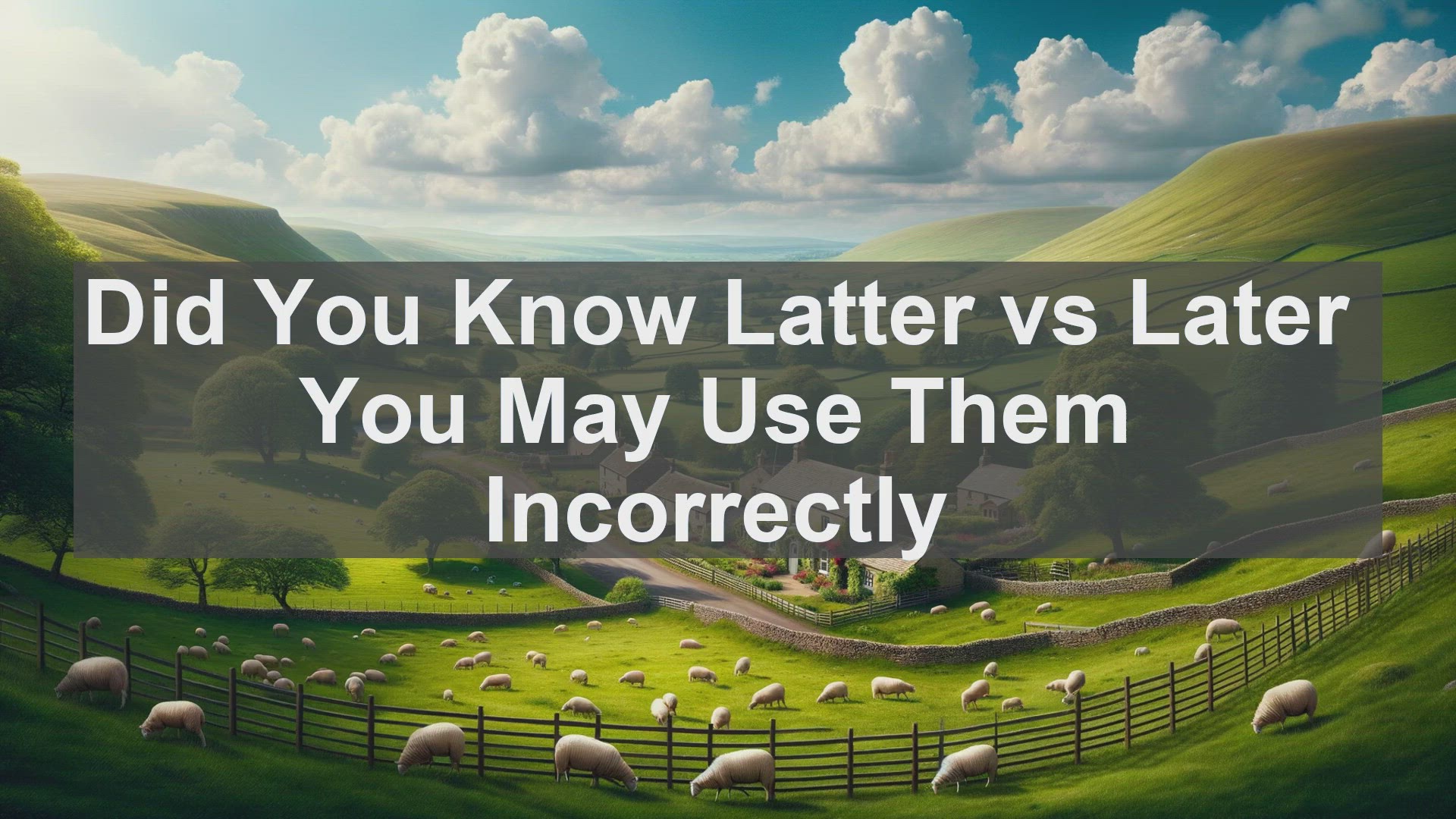 'Video thumbnail for Did You Know Latter vs Later You May Use Them Incorrectly '