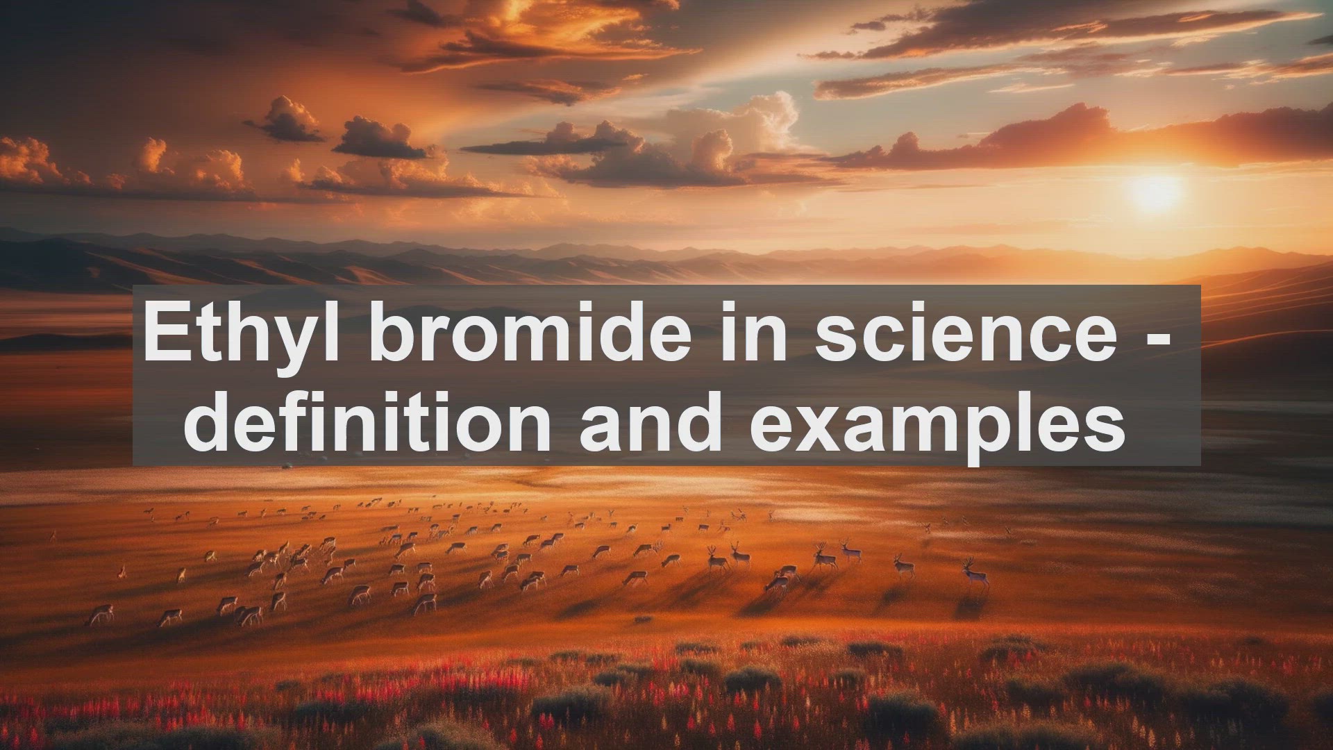 'Video thumbnail for Ethyl bromide in science  definition and examples'