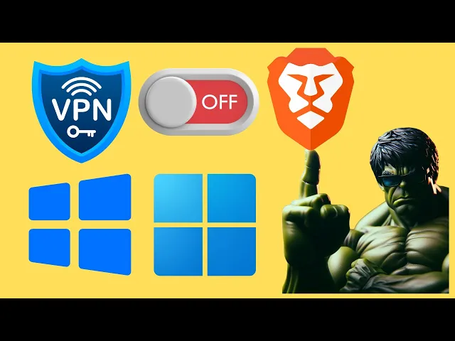 'Video thumbnail for How to Show or Hide VPN Button in Brave Browser on Windows 11 or 10 | GearUpWindows Tutorial'