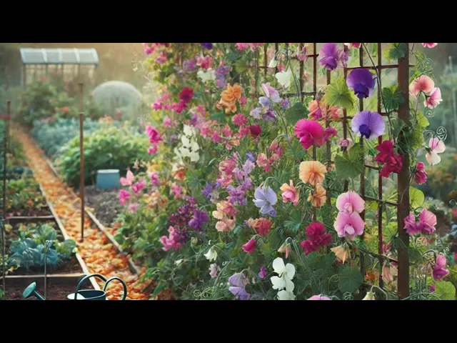 'Video thumbnail for The Secret to Growing Sweet Peas in Autumn: Allotment Gardening Revealed.'