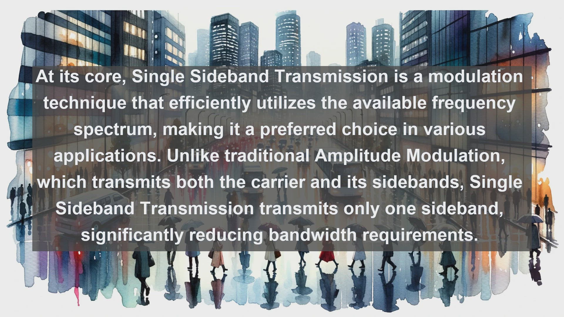 'Video thumbnail for Single sideband transmission in science  definition and examples'